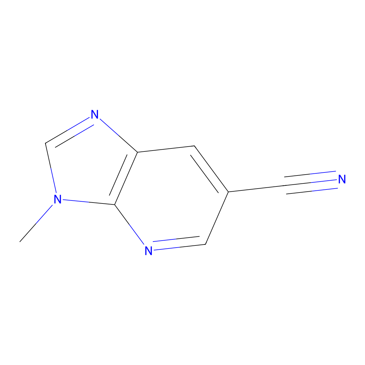 3-Methyl-3H-imidazo[4,5-b]pyridine-6-carbonitrile molecular structure, CAS 1186310-93-9