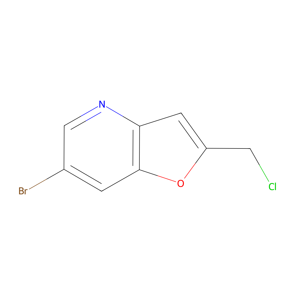 6-Bromo-2-(chloromethyl)furo[3,2-b]pyridine molecular structure, CAS 1186310-94-0