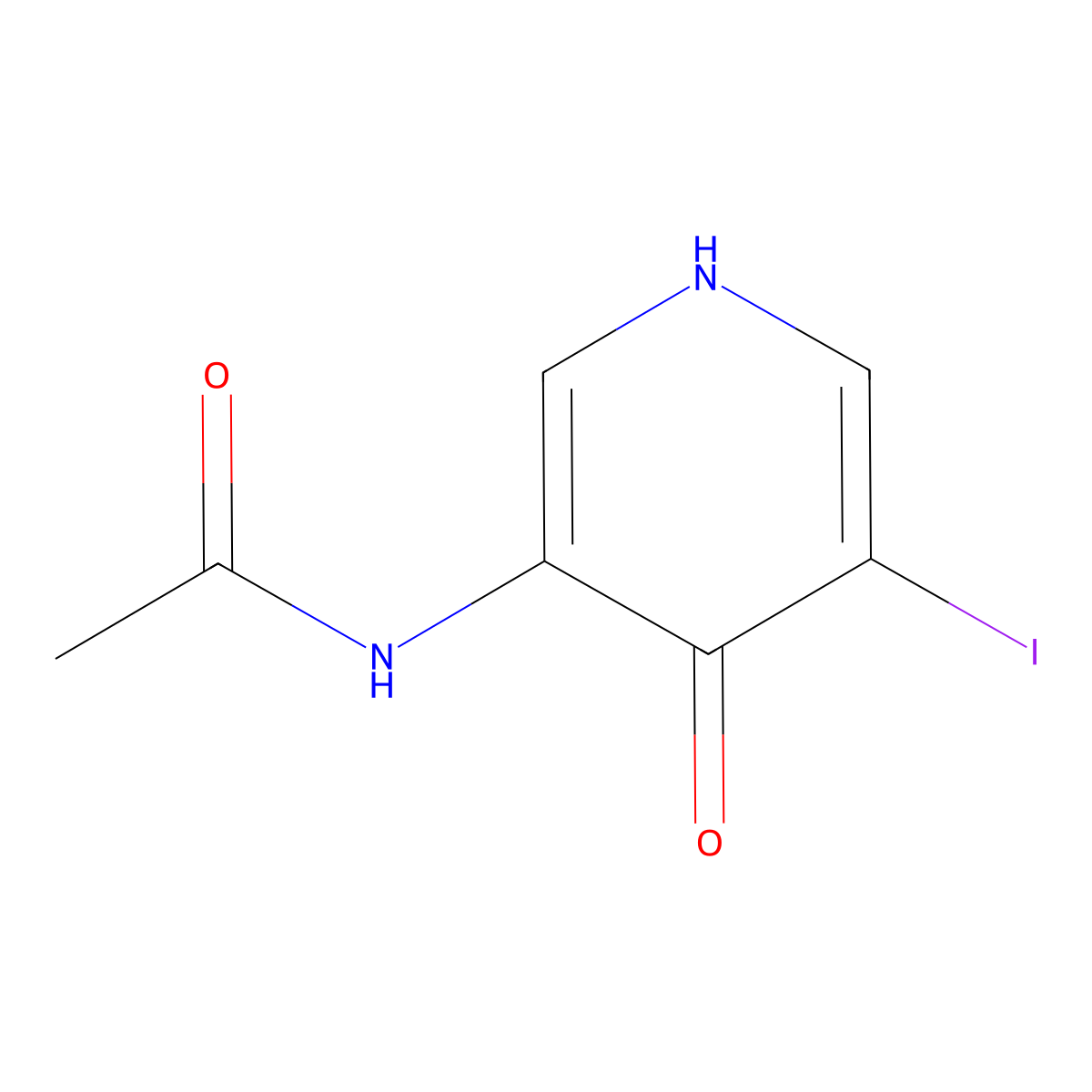 N-(4-Hydroxy-5-iodopyridin-3-yl)acetamide molecular structure, CAS 1186311-00-1