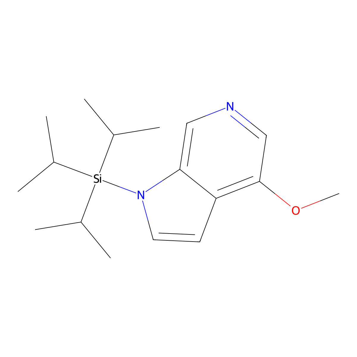 4-Methoxy-1-(triisopropylsilyl)-1H-pyrrolo[2,3-c]pyridine molecular structure, CAS 1186311-03-4