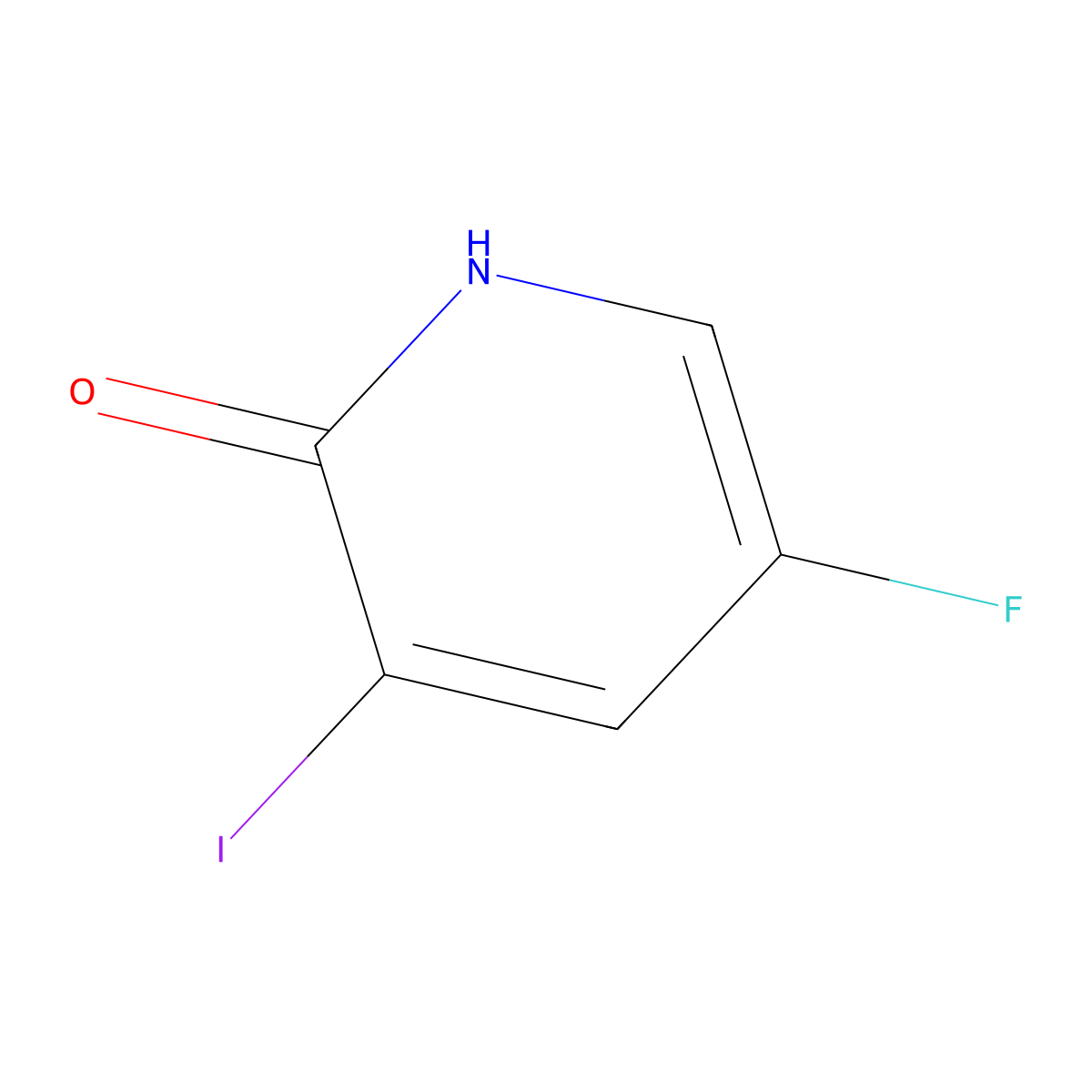 5-Fluoro-3-iodopyridin-2(1H)-one molecular structure, CAS 1186311-05-6