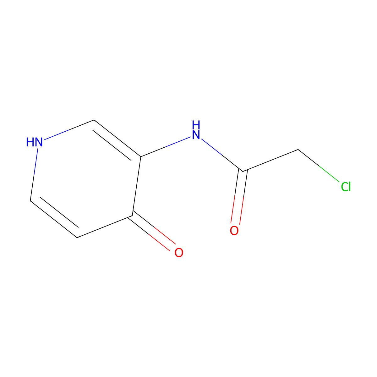 2-Chloro-N-(4-hydroxypyridin-3-yl)acetamide molecular structure, CAS 1186311-07-8