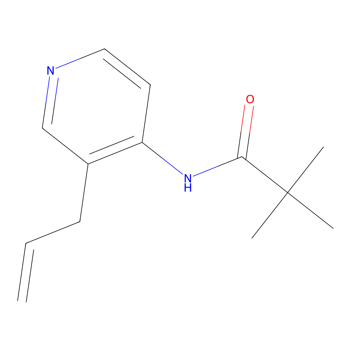 N-(3-Allylpyridin-4-yl)pivalamide molecular structure, CAS 1186311-09-0