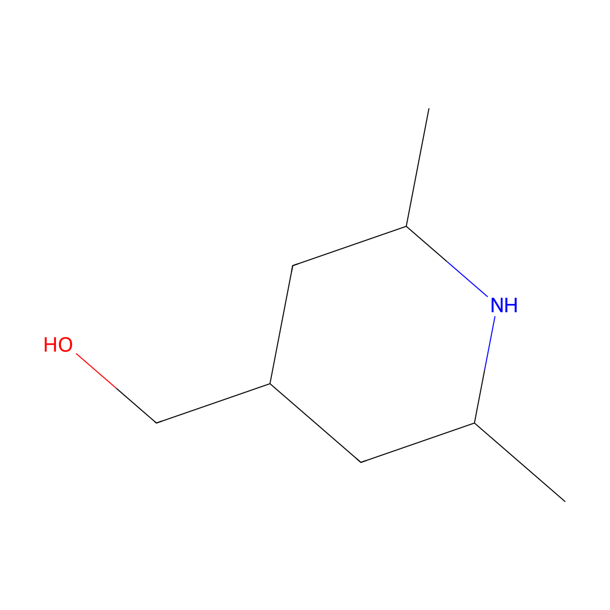(2,6-Dimethylpiperidin-4-yl)methanol molecular structure, CAS 1186319-08-3
