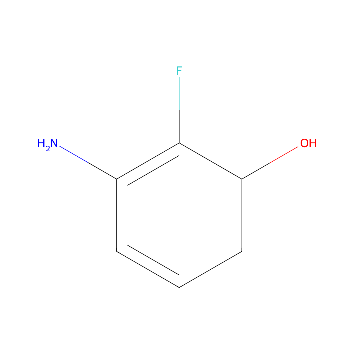3-Amino-2-fluorophenol molecular structure, CAS 1186326-66-8