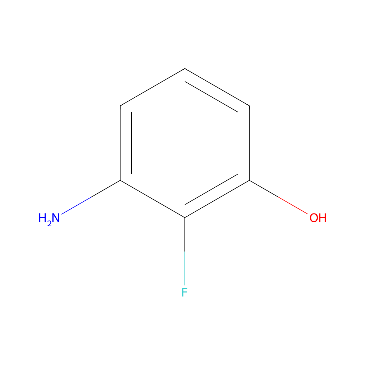 3-Amino-2-fluorophenol molecular structure, CAS 1186326-66-8