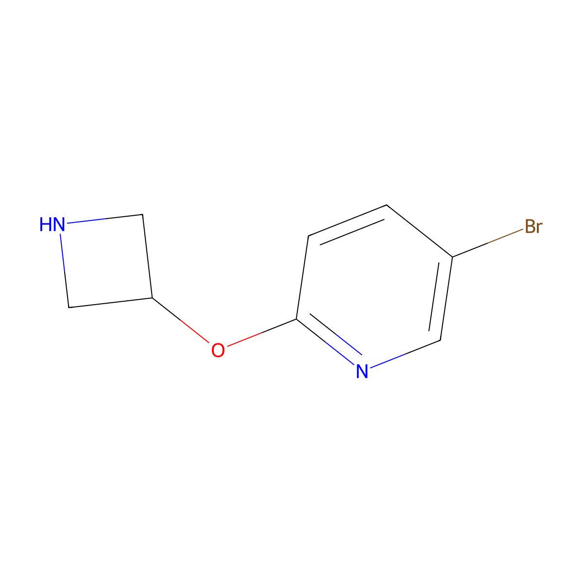 2-(Azetidin-3-yloxy)-5-bromopyridine molecular structure, CAS 1186327-93-4