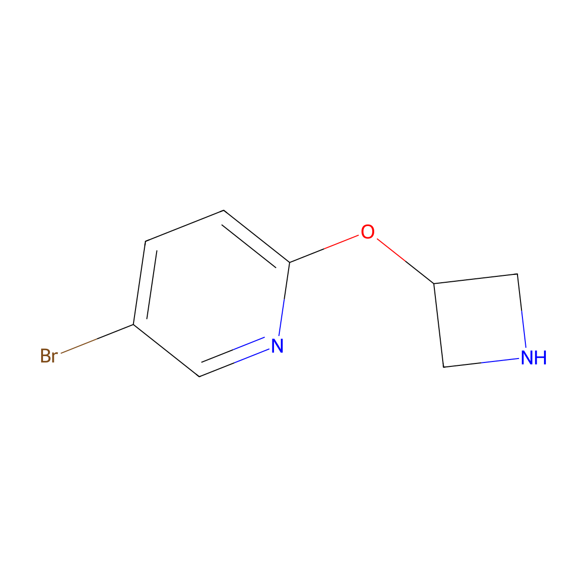 2-(Azetidin-3-yloxy)-5-bromopyridine molecular structure, CAS 1186327-93-4