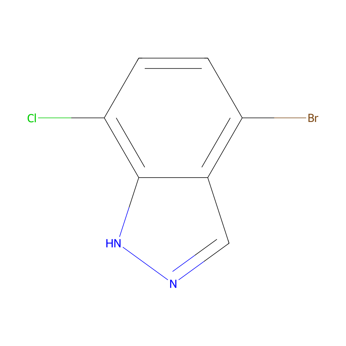 4-Bromo-7-chloro-1H-indazole molecular structure, CAS 1186334-61-1