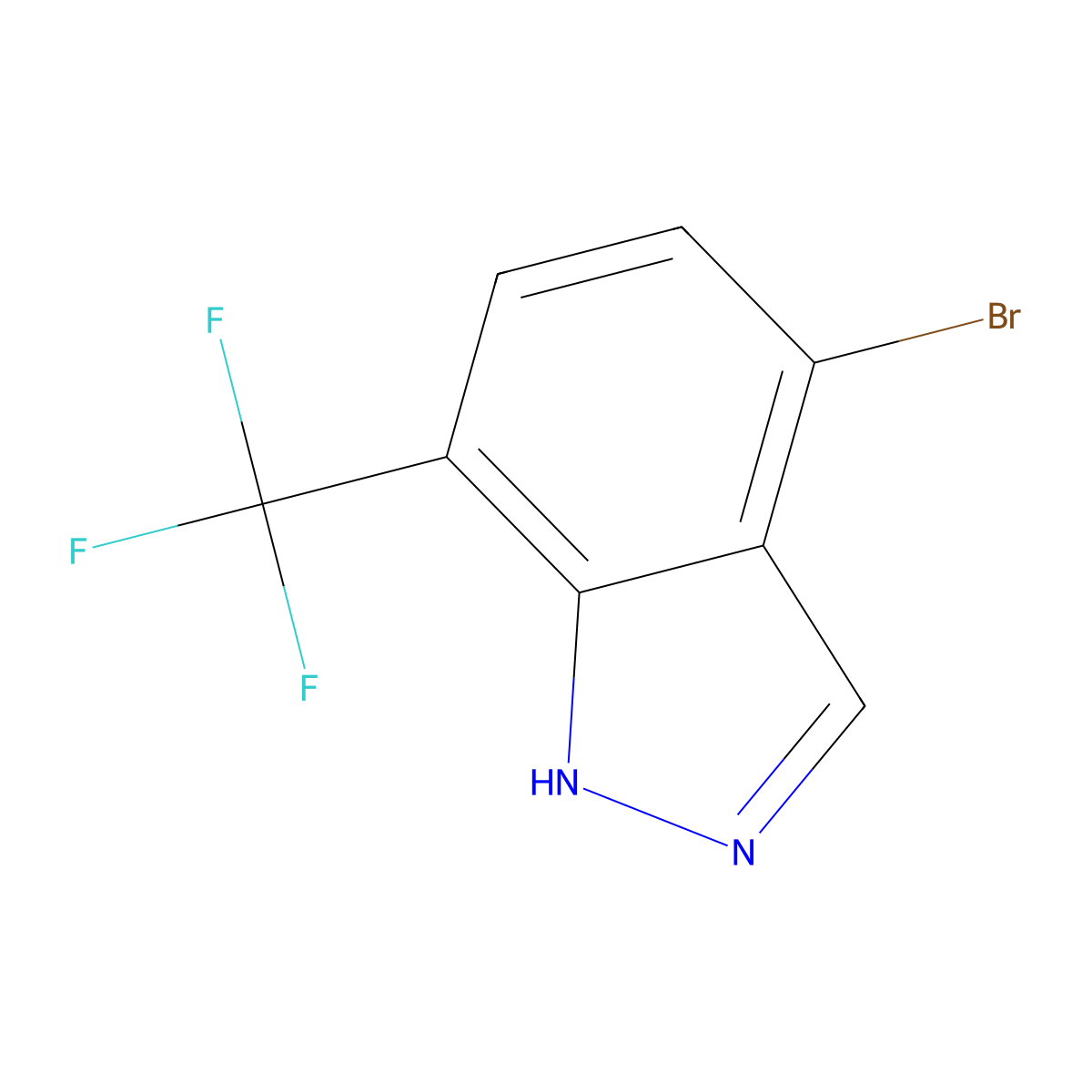 4-Bromo-7-(trifluoromethyl)-1H-indazole molecular structure, CAS 1186334-79-1