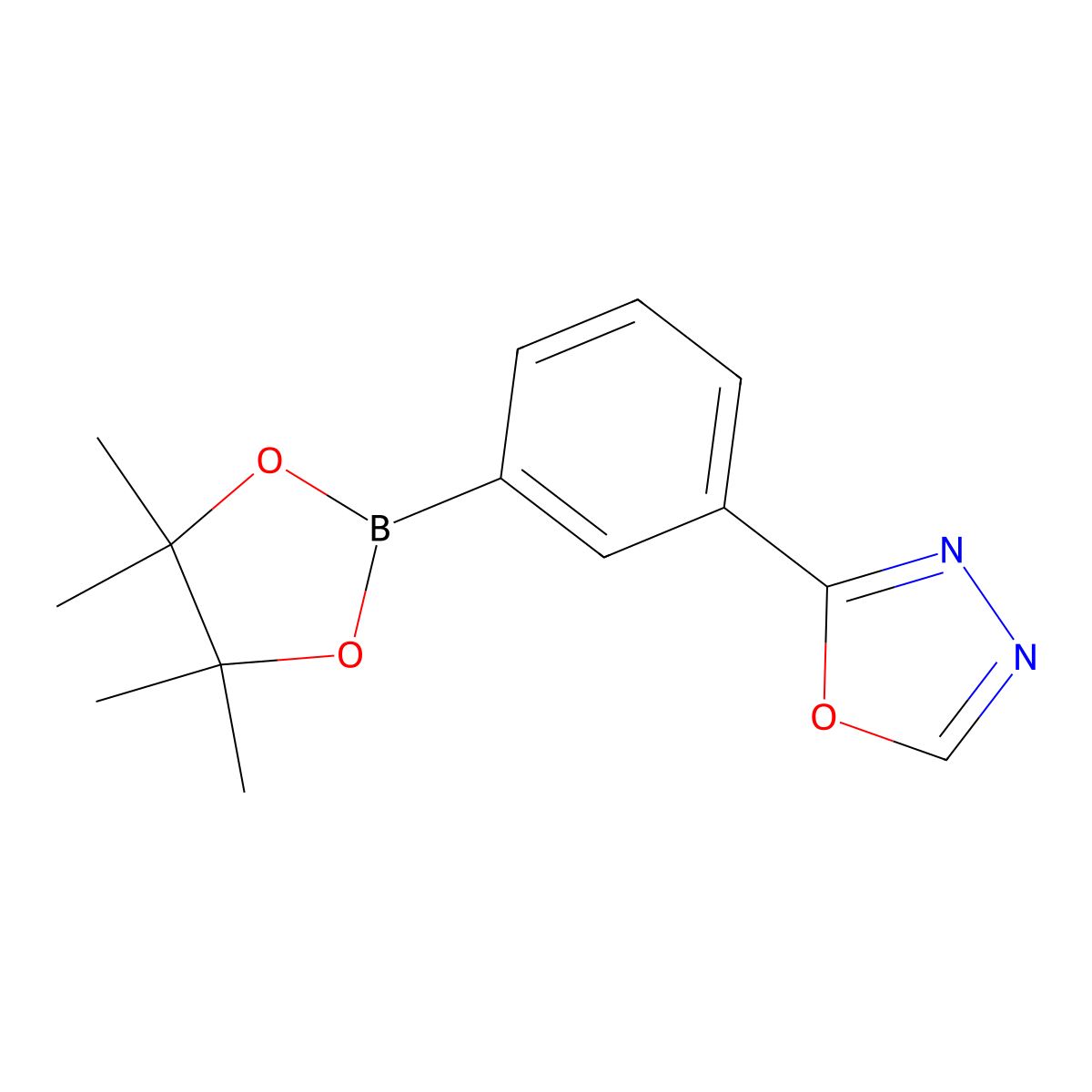 3-(1,3,4-Oxadiazol-2-yl)phenylboronic acid, pinacol ester molecular structure, CAS 1186334-84-8