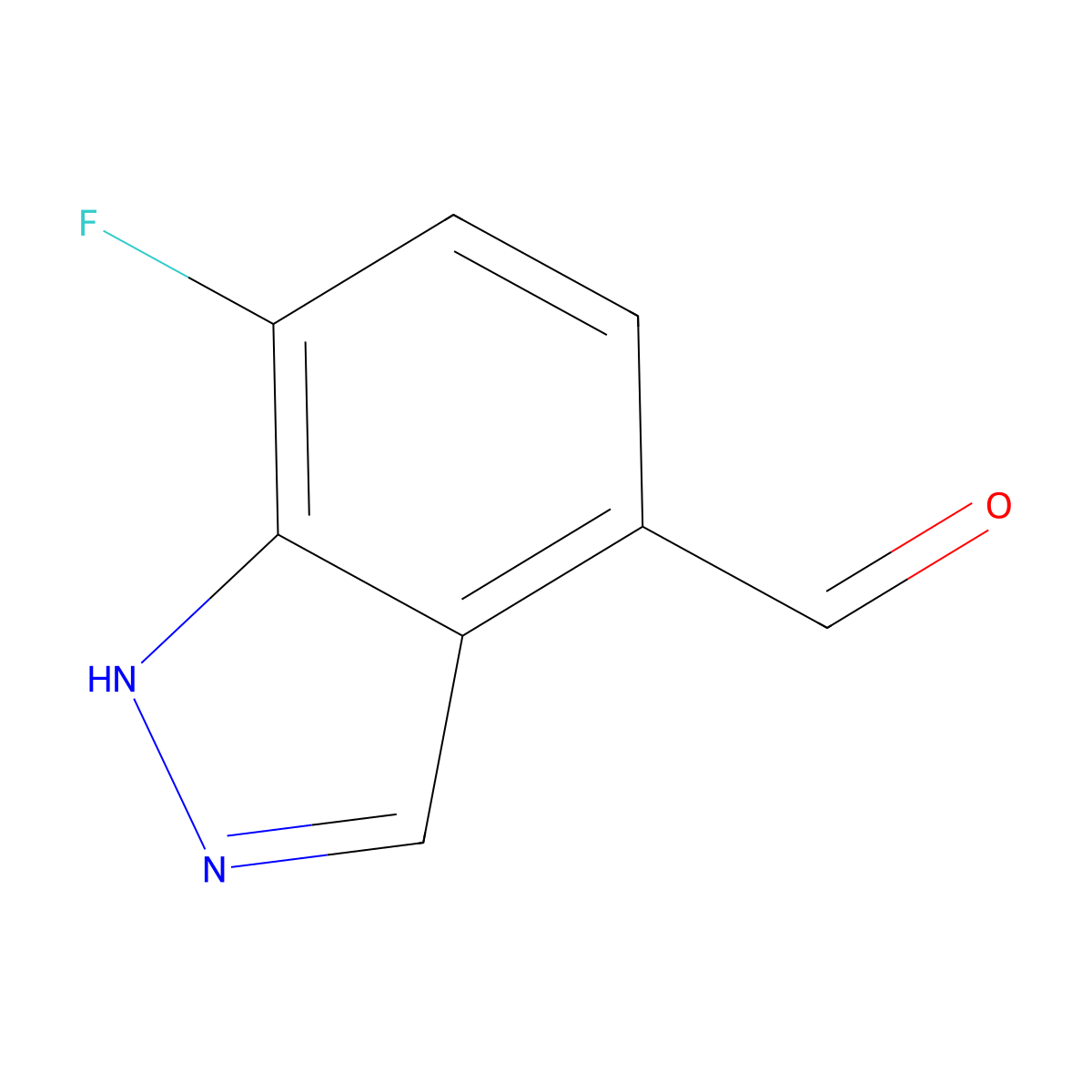 7-fluoro-1H-indazole-4-carbaldehyde molecular structure, CAS 1186334-92-8