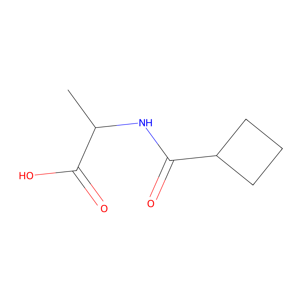 2-(Cyclobutylformamido)propanoic acid molecular structure, CAS 118636-34-3