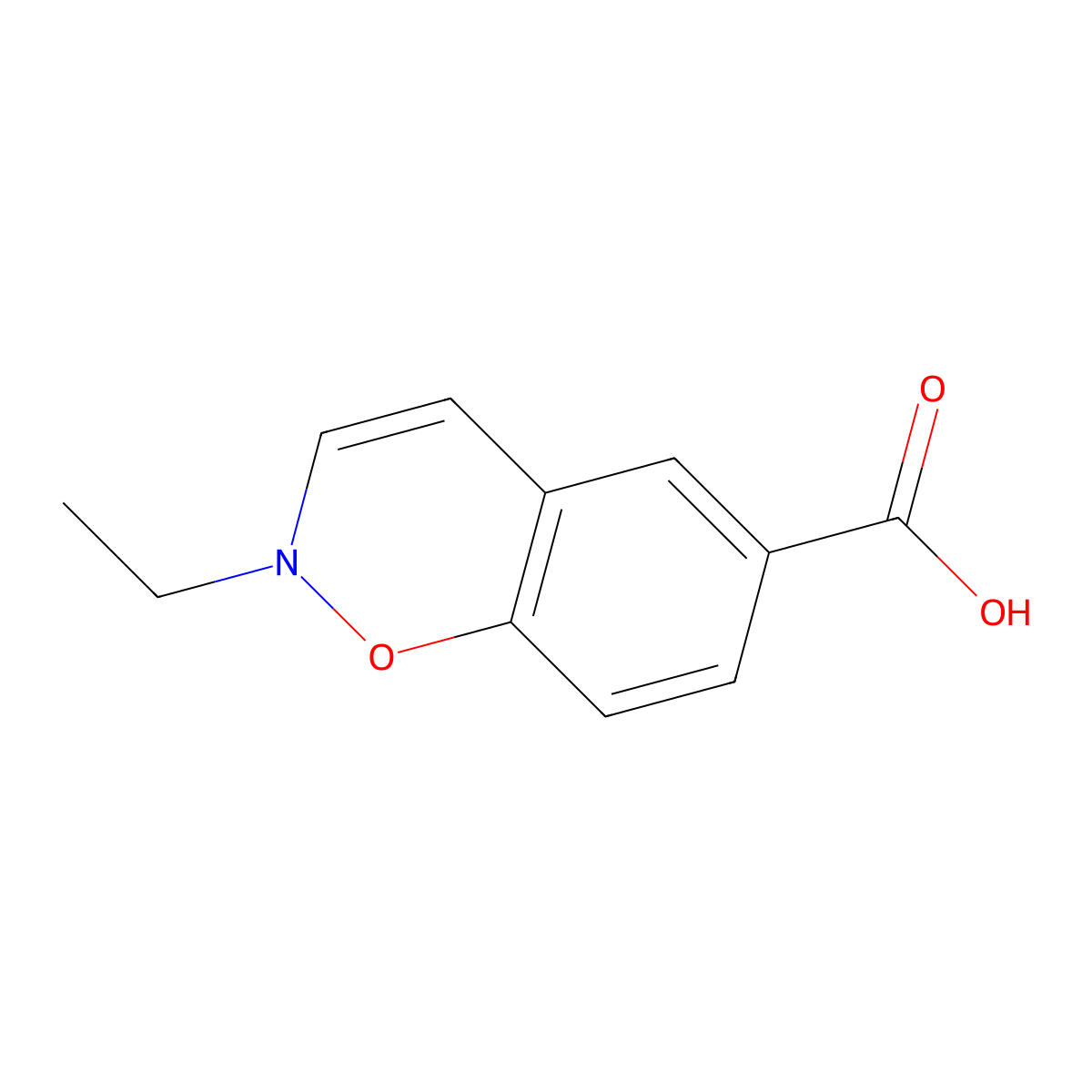 N-ethylbenzoxazine-6-carboxylic acid molecular structure, CAS 1186388-92-0
