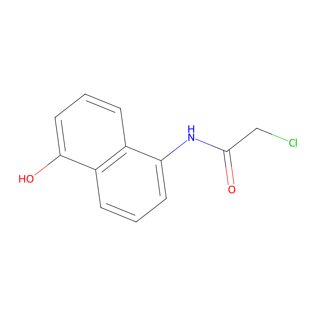 2-Chloro-N-(5-hydroxy-naphthalen-1-yl)-acetamide molecular structure, CAS 118639-06-8