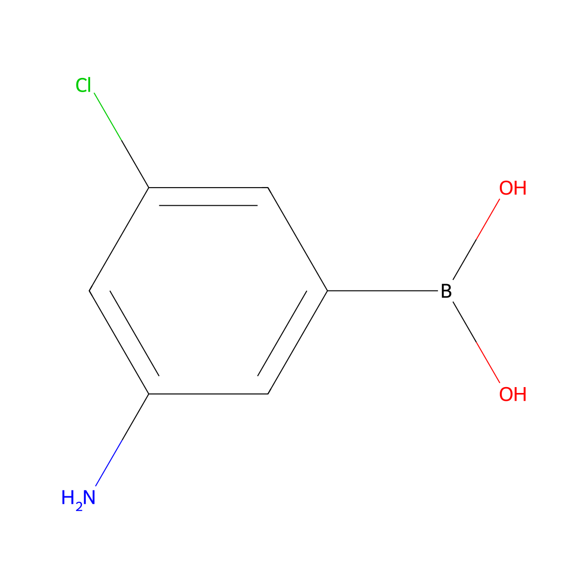 (3-Amino-5-chlorophenyl)boronic acid molecular structure, CAS 1186403-18-8