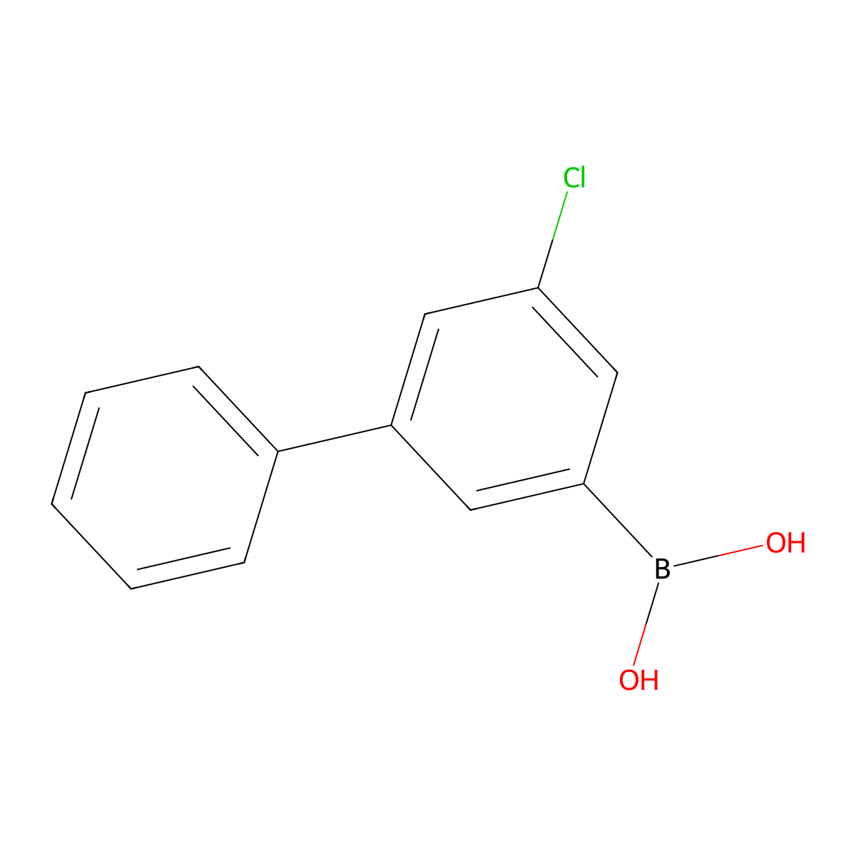 5-Chlorobiphenyl-3-ylboronic acid molecular structure, CAS 1186403-21-3