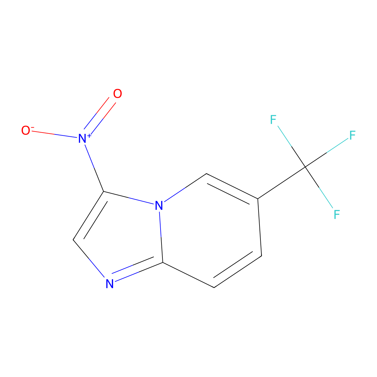 3-Nitro-6-(trifluoromethyl)imidazo[1,2-a]pyridine molecular structure, CAS 1186404-88-5