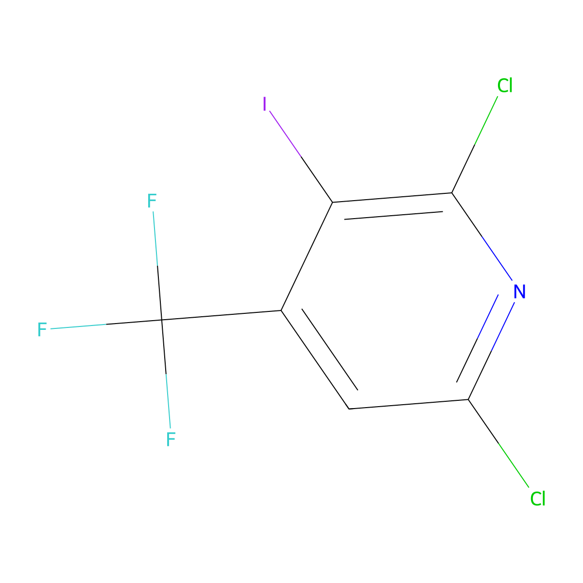 2,6-Dichloro-3-iodo-4-(trifluoromethyl)pyridine molecular structure, CAS 1186405-02-6