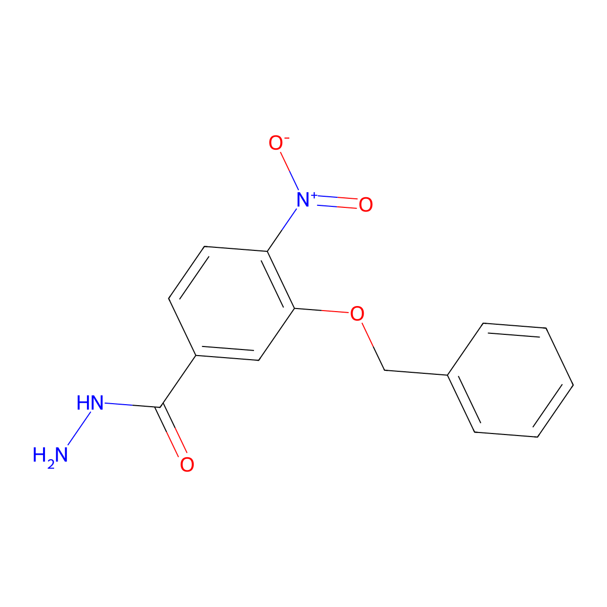3-(Benzyloxy)-4-nitrobenzohydrazide molecular structure, CAS 1186405-04-8