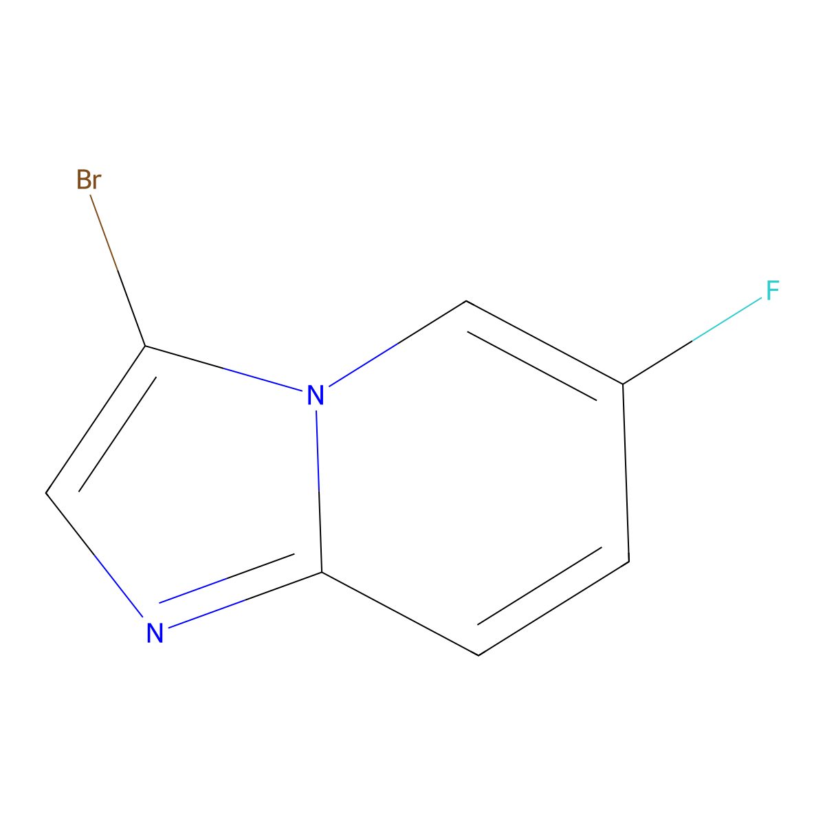 3-Bromo-6-fluoroimidazo[1,2-a]pyridine molecular structure, CAS 1186405-11-7
