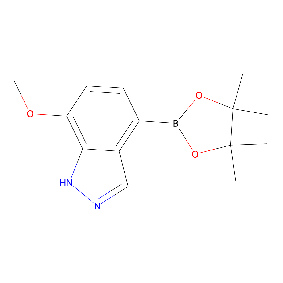 7-Methoxy-4-(4,4,5,5-tetramethyl-1,3,2-dioxaborolan-2-YL)-1H-indazole molecular structure, CAS 1186422-15-0