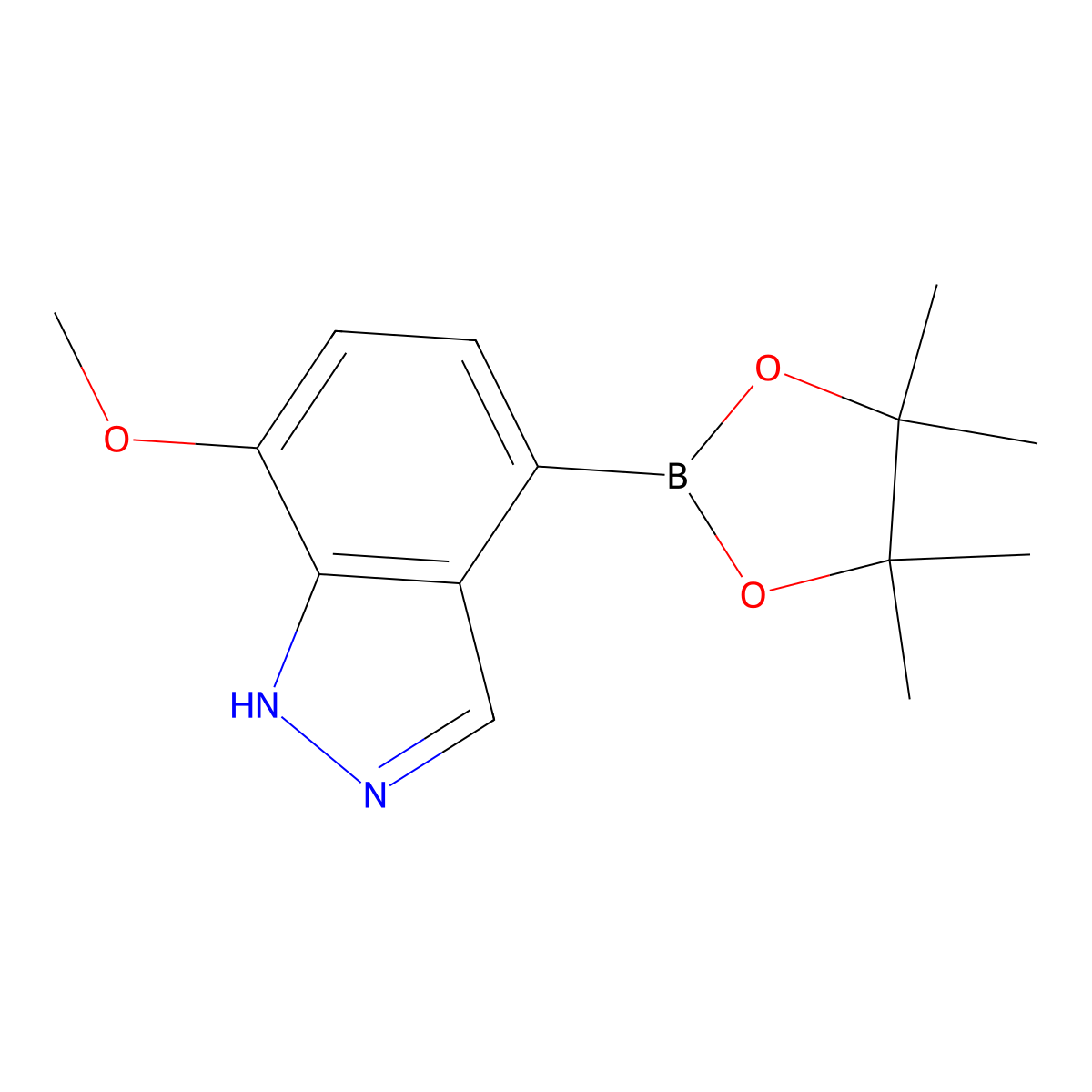 7-Methoxy-4-(4,4,5,5-tetramethyl-1,3,2-dioxaborolan-2-YL)-1H-indazole molecular structure, CAS 1186422-15-0