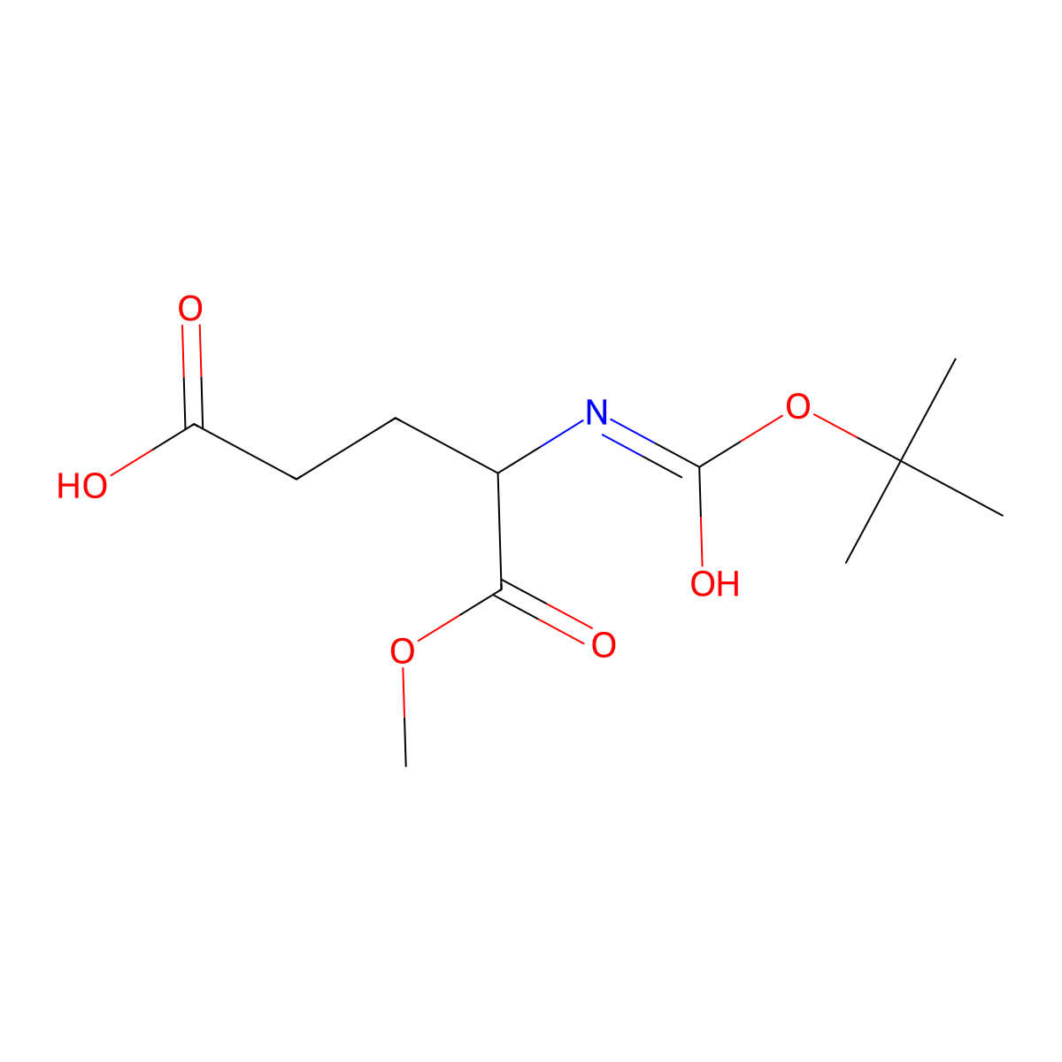 4-((tert-Butoxycarbonyl)amino)-5-methoxy-5-oxopentanoic acid molecular structure, CAS 1186426-97-0
