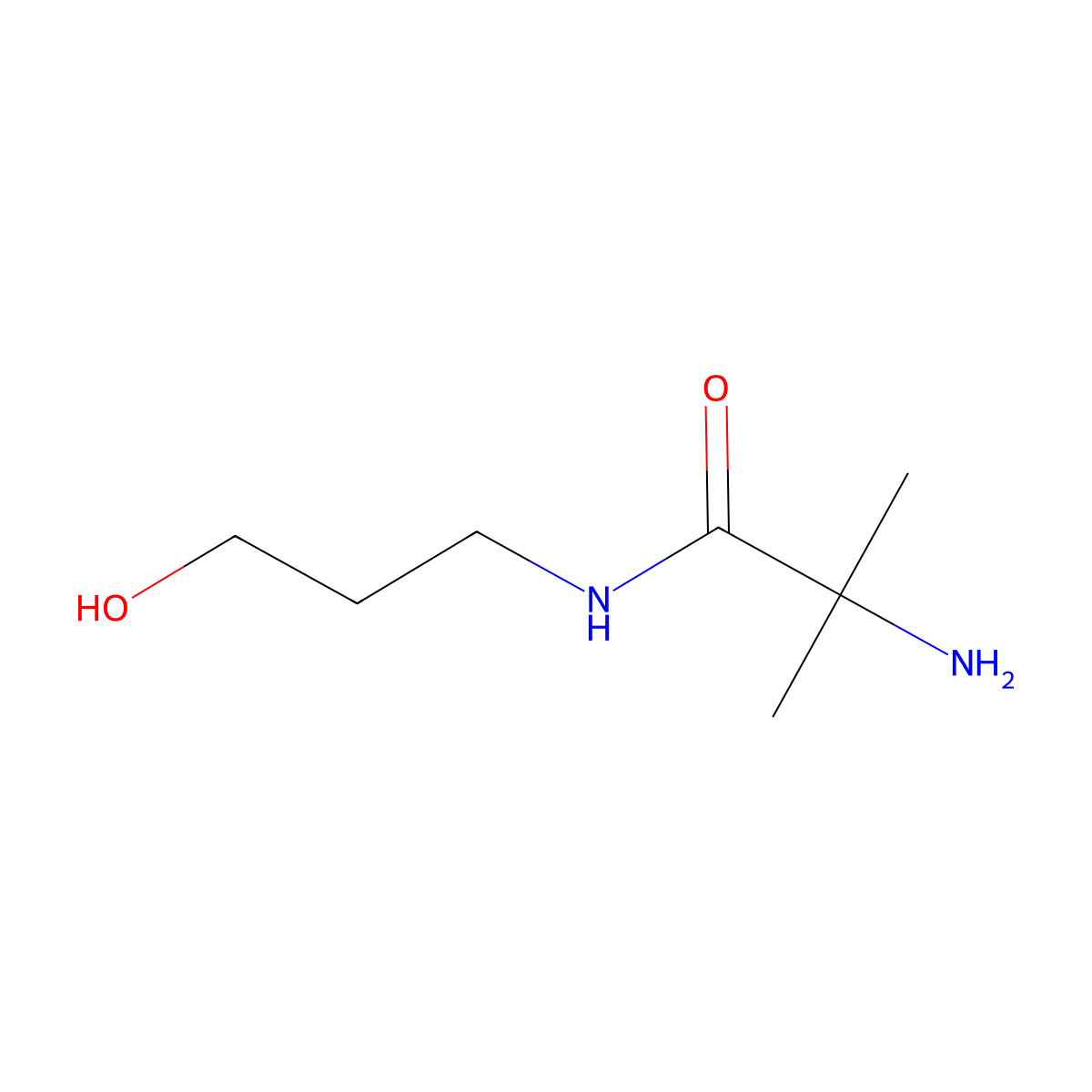 N-(3-Hydroxypropyl)-2-methylalaninamide molecular structure, CAS 118643-34-8