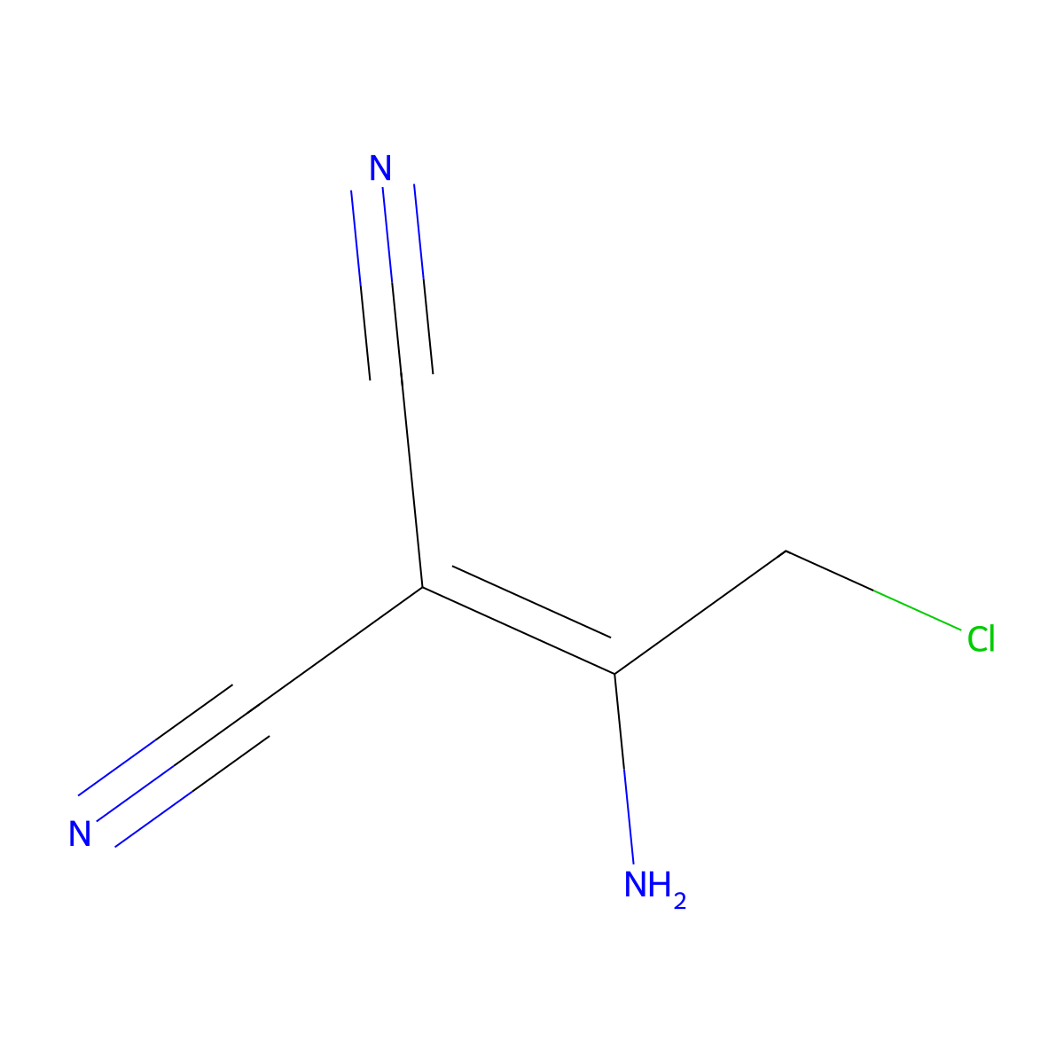 2-(1-Amino-2-chloroethylidene)malononitrile molecular structure, CAS 118645-77-5