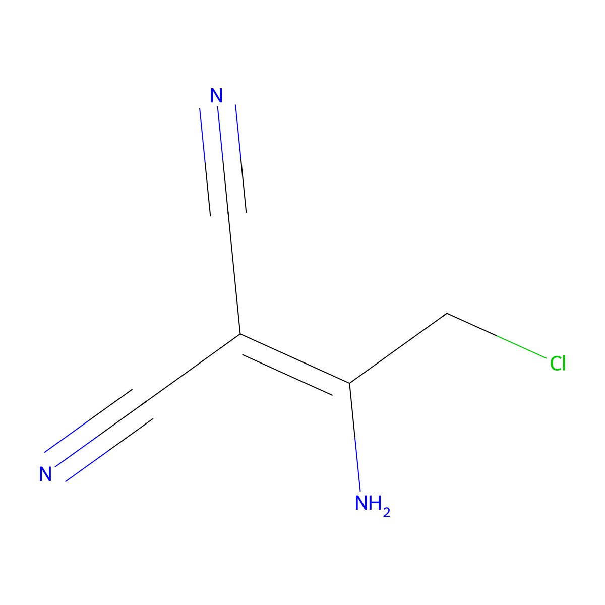 2-(1-Amino-2-chloroethylidene)malononitrile molecular structure, CAS 118645-77-5