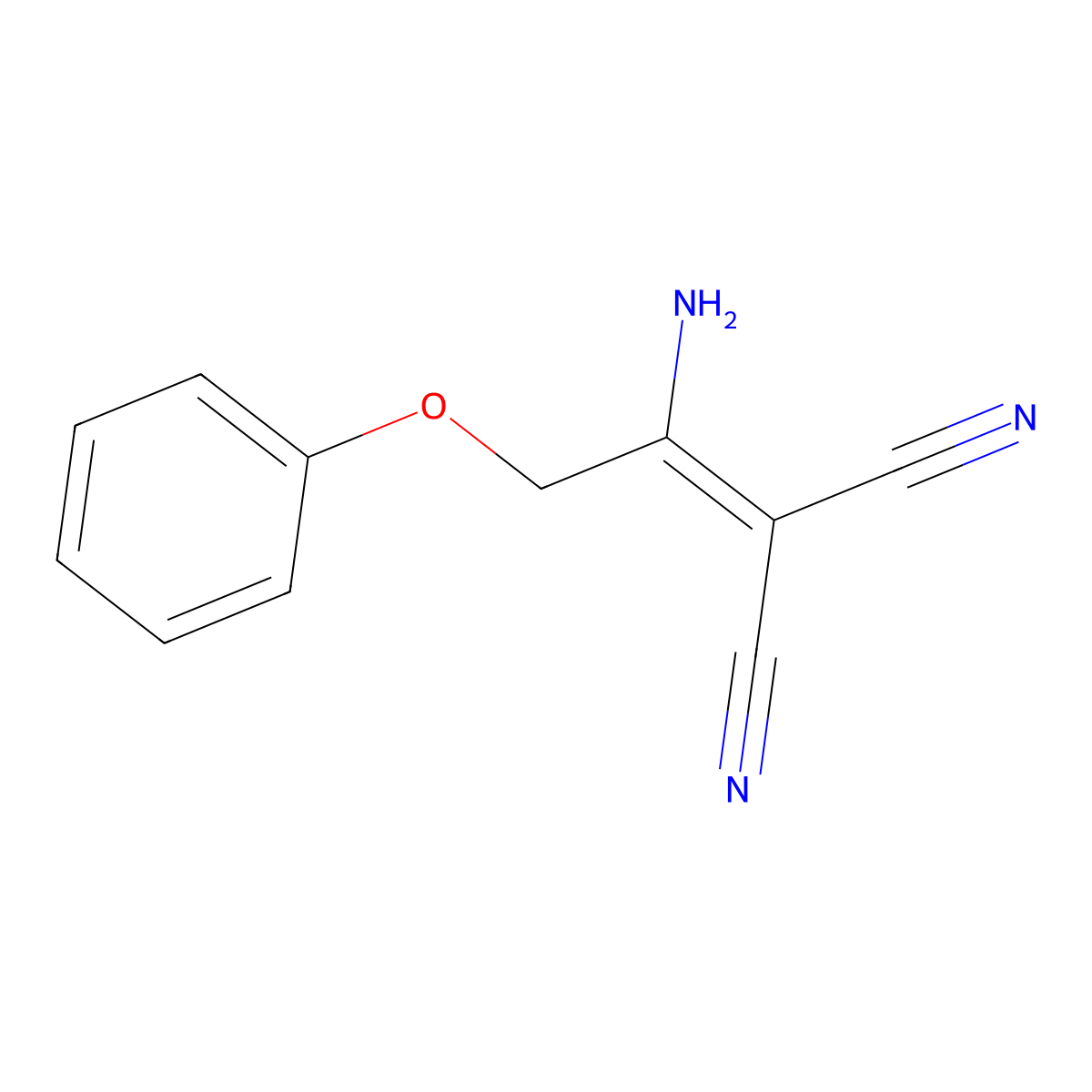 2-(1-Amino-2-phenoxyethylidene)malononitrile molecular structure, CAS 118645-79-7