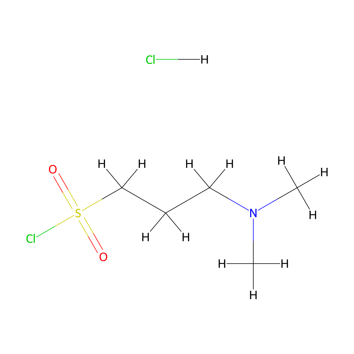 3-(Dimethylamino)propane-1-sulfonyl chloride hydrochloride molecular structure, CAS 118646-42-7