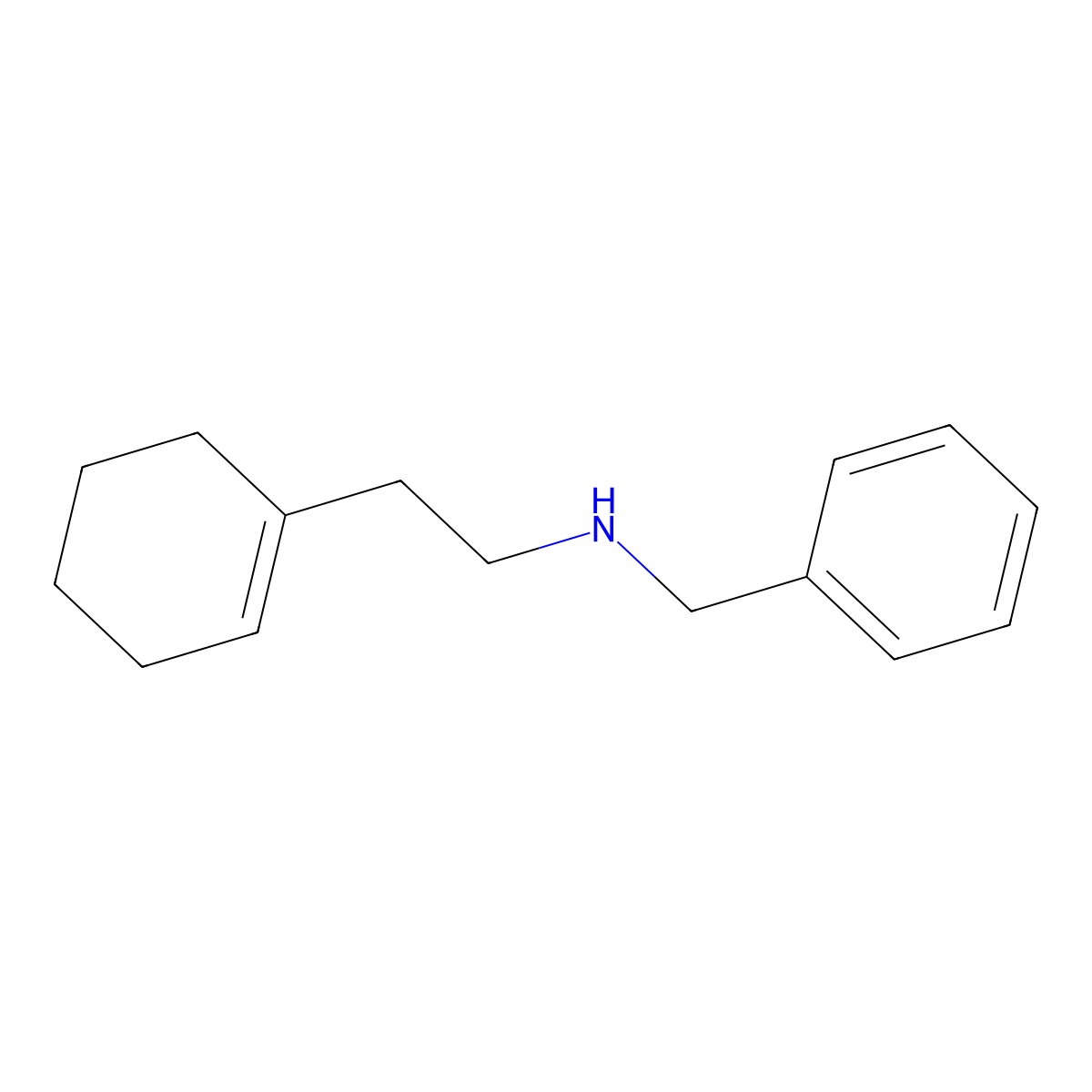 N-benzyl-2-(cyclohexen-1-yl)ethanamine molecular structure, CAS 118647-00-0
