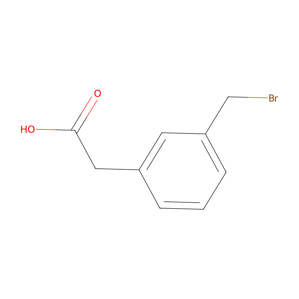 2-(3-(Bromomethyl)phenyl)acetic acid molecular structure, CAS 118647-53-3