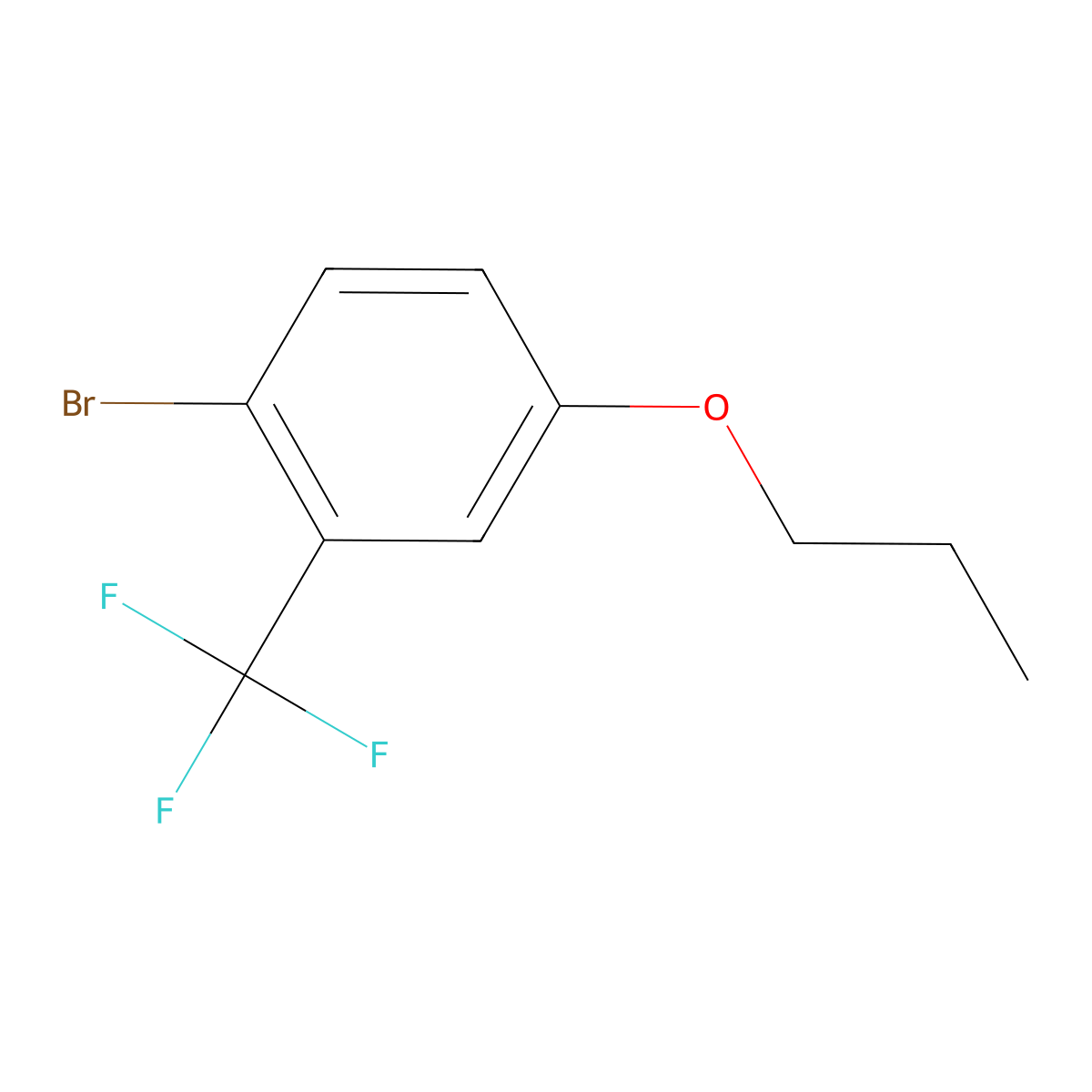 1-Bromo-4-propoxy-2-(trifluoromethyl)benzene molecular structure, CAS 1186482-11-0