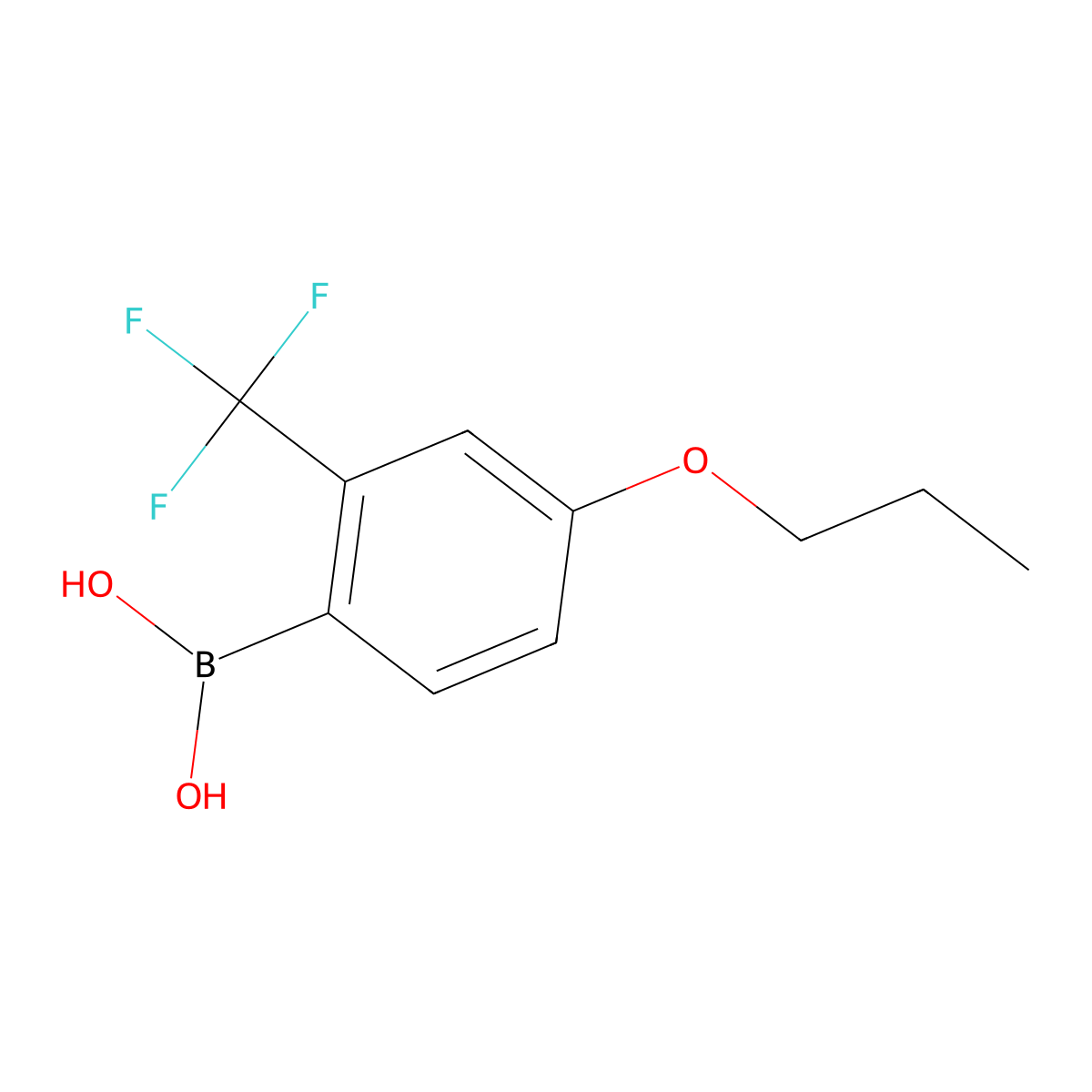 (4-Propoxy-2-(trifluoromethyl)phenyl)boronic acid molecular structure, CAS 1186482-51-8