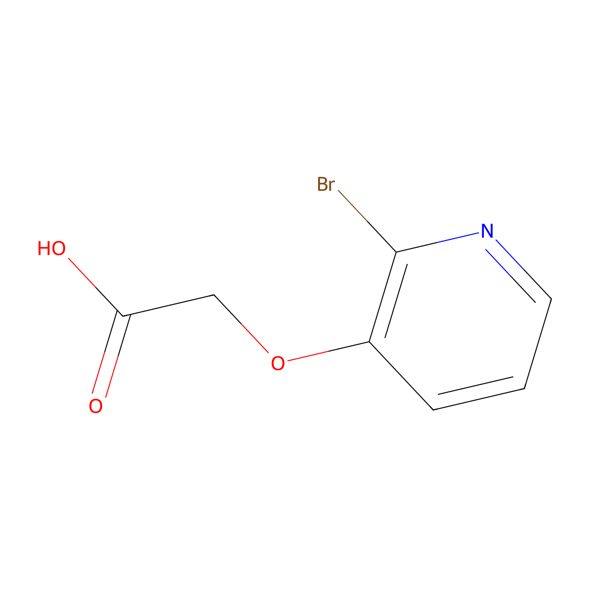 2-((2-Bromopyridin-3-yl)oxy)acetic acid molecular structure, CAS 118650-04-7