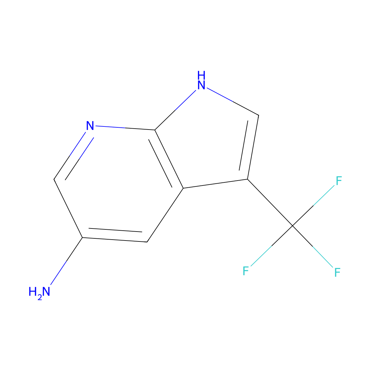 3-(Trifluoromethyl)-1H-pyrrolo[2,3-B]pyridin-5-amine molecular structure, CAS 1186501-73-4