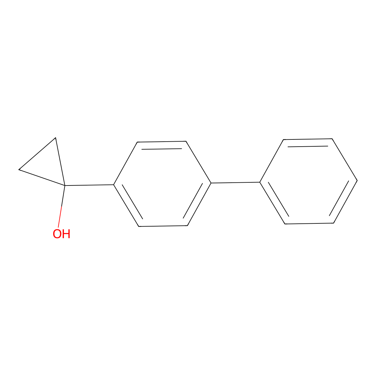 1-(4-Phenylphenyl)cyclopropan-1-ol molecular structure, CAS 1186503-78-5