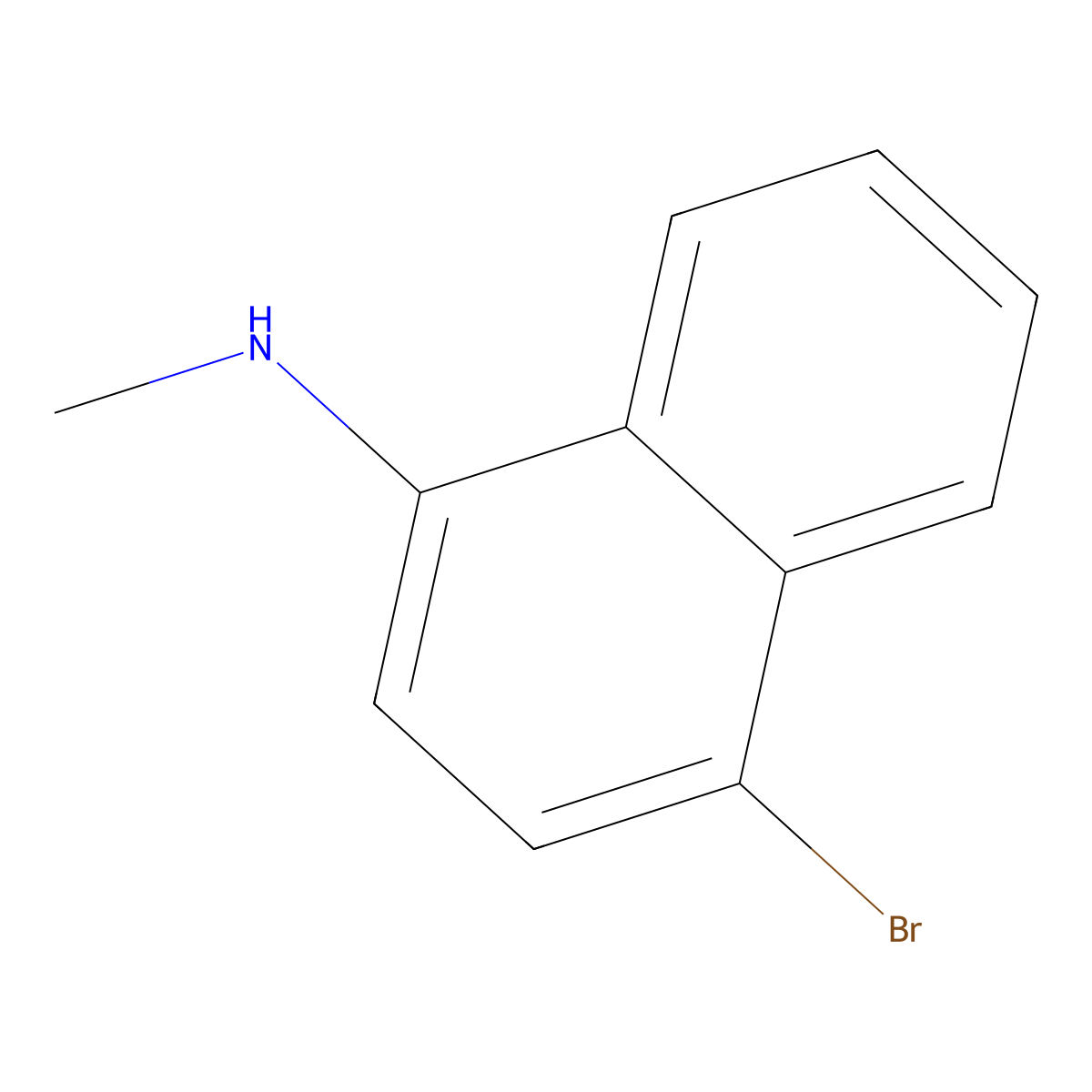 4-bromo-N-methylnaphthalen-1-amine molecular structure, CAS 1186505-22-5