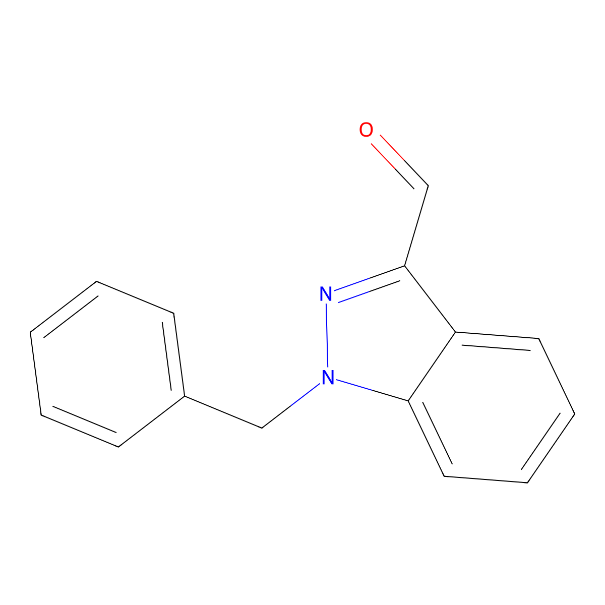 1-Benzylindazole-3-carbaldehyde molecular structure, CAS 1186509-61-4