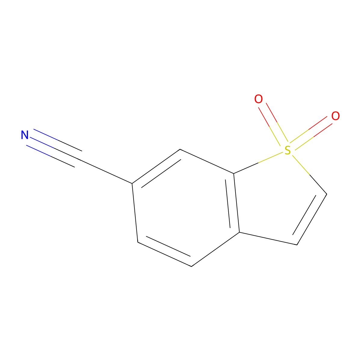 Benzo[b]thiophene-6-carbonitrile 1,1-dioxide molecular structure, CAS 1186519-55-0
