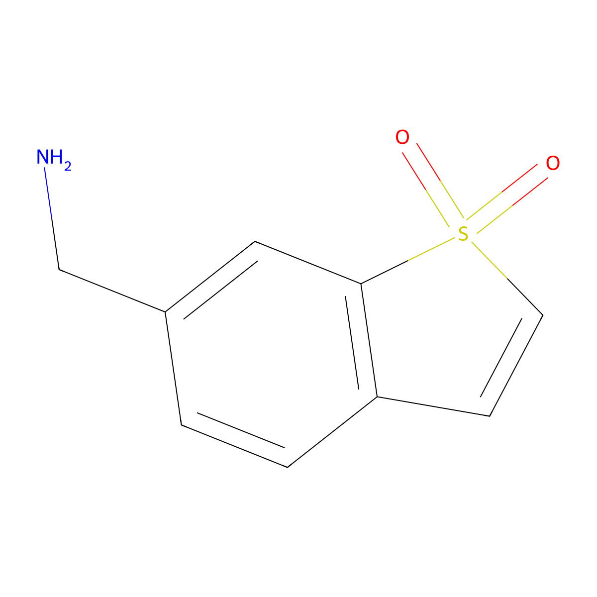 6-(Aminomethyl)benzo[b]thiophene 1,1-dioxide molecular structure, CAS 1186519-56-1