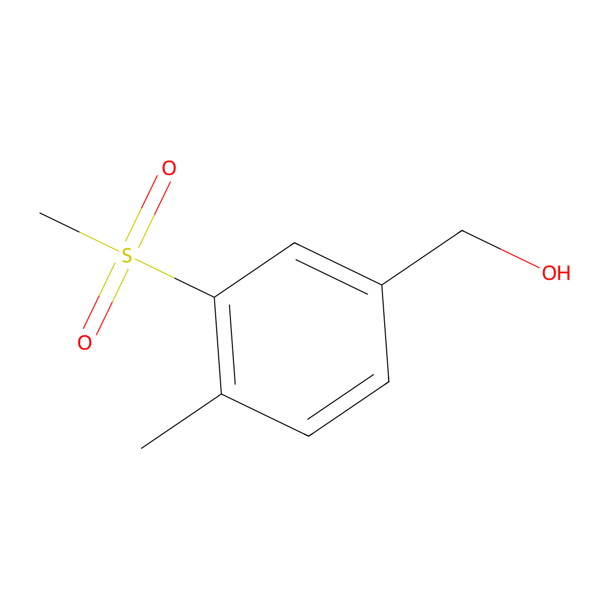 (4-Methyl-3-(methylsulfonyl)phenyl)methanol molecular structure, CAS 1186519-61-8