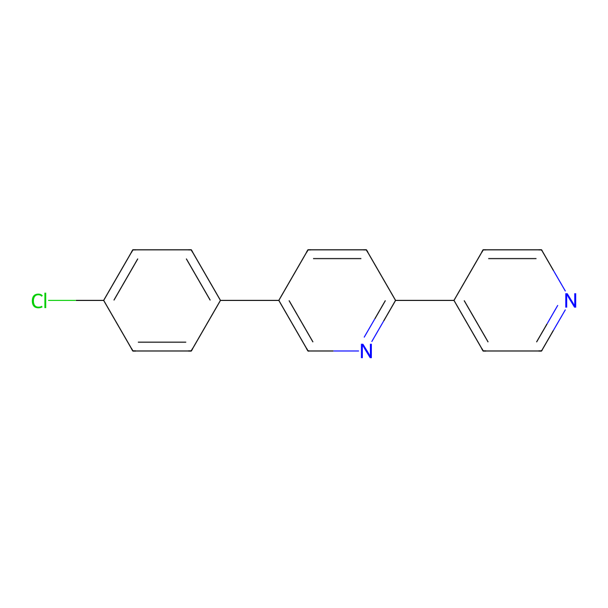 5-(4-Chlorophenyl)-2,4'-bipyridine molecular structure, CAS 1186529-99-6