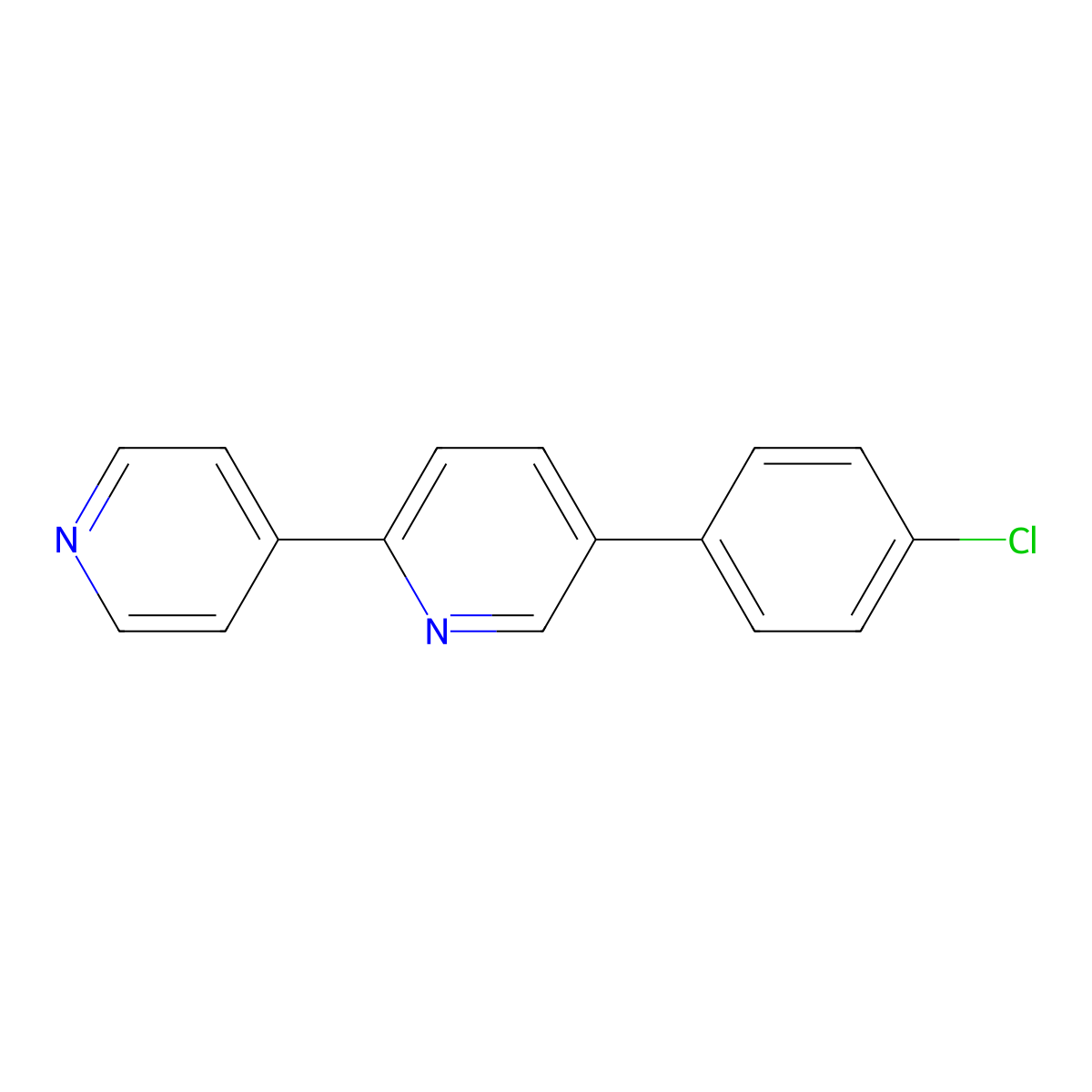 5-(4-Chlorophenyl)-2,4'-bipyridine molecular structure, CAS 1186529-99-6