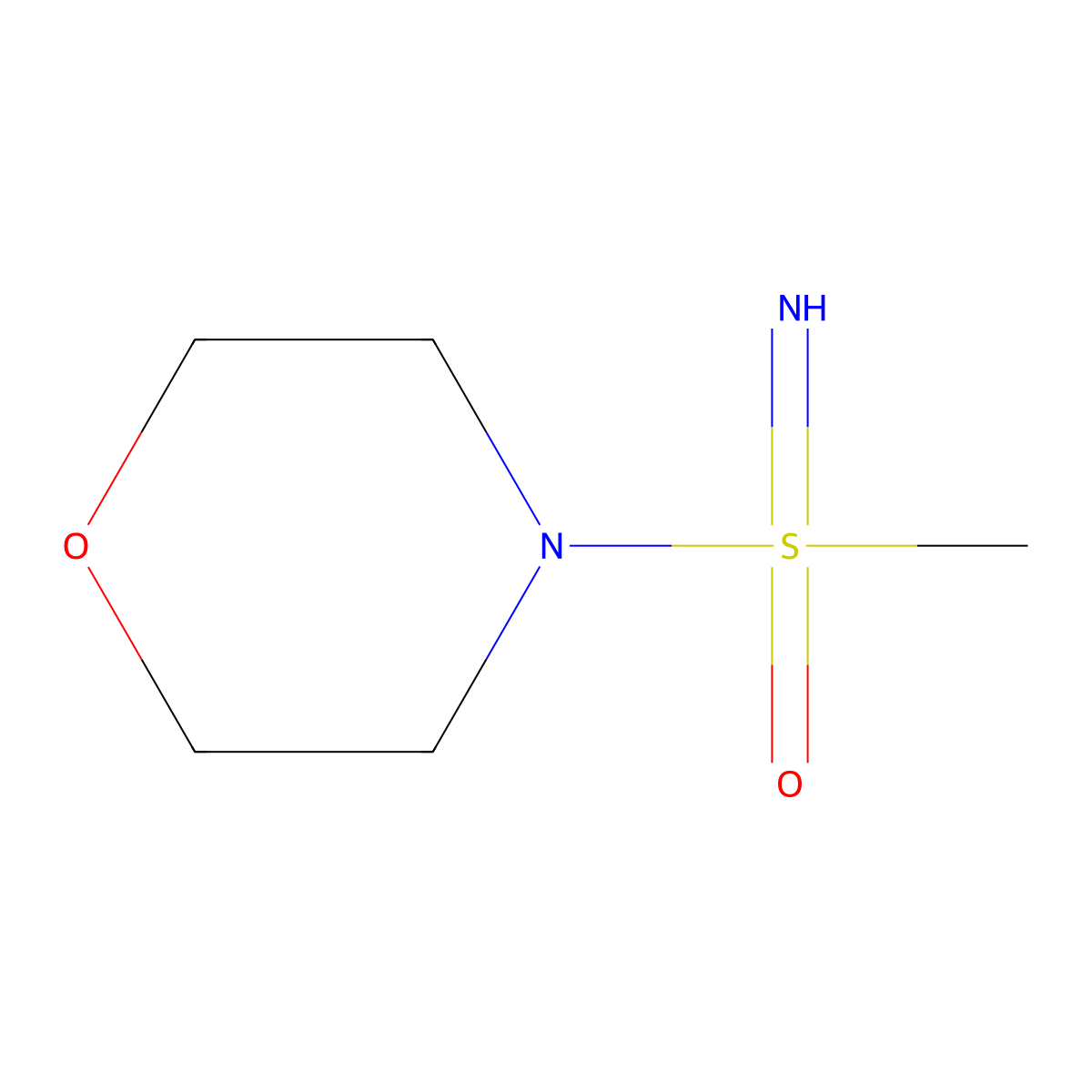 Imino(methyl)(morpholin-4-yl)-lambda6-sulfanone molecular structure, CAS 118657-19-5