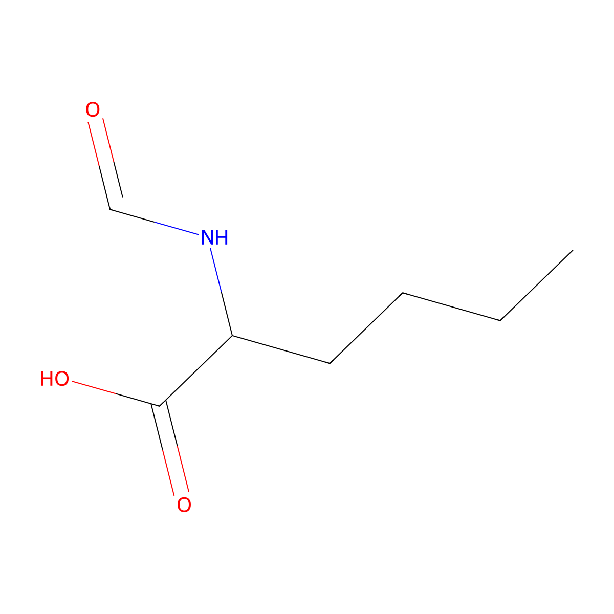 2-Formamidohexanoic acid molecular structure, CAS 118659-59-9