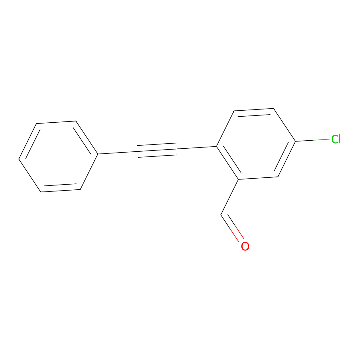 5-Chloro-2-(phenylethynyl)benzaldehyde molecular structure, CAS 1186603-47-3